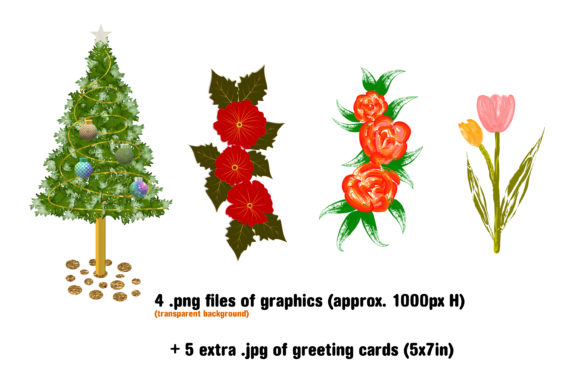 Download Set of Floral Graphics and Cards - Floral graphics Collection
