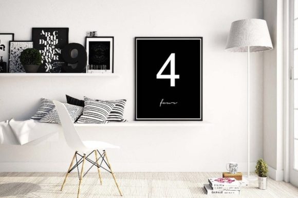 Download Number Four Wall Art Printable Decor - Decor Collection